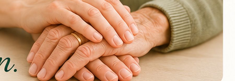 Hands held together in comfort and support